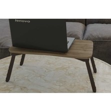 Laptop Sehpa Çalışma Kahvaltı Masası Ceviz