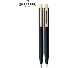 Sheaffer - WizDesign Sentinel Siyah-Altın Tükenmez Kalem + Versatil Kalem Seti | Isme Özel Kalem