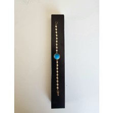 Onyx Turkuaz (Firuze) Taşlı Saf Bakır Bileklik, El Yapımı, Vintage, Minimalist, Şifalı, Kadın, Hediye Fikri, Yıldönümü, Ayarlanabilir,