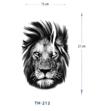 Attach TH-212X Orta Boy Aslan Desen Geçici Dövme-Tatto