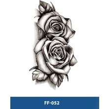 Attach FF-052 Orta Boy Gül Desen Geçici Dövme-Tatto