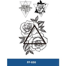 Attach FF-050 Orta Boy Gül Desen Geçici Dövme-Tatto