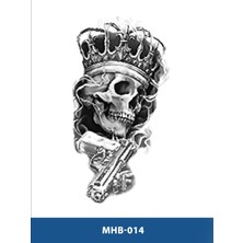 Attach MHB-015 Orta Boy Kurukafa Kral Desen Geçici Dövme-Tatto