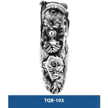 Attach TQB-103 Göz ve Kum Saati Desen Geçici Kol Dövmesi-Tatto