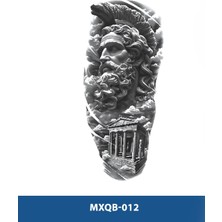 Attach MXQB-012 Orta Boy Zeus ve Tapınagı Desen Geçici Dövme-Tatto