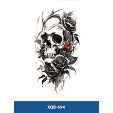 Attach XQB-694 Orta Boy Kurukafa Desen Geçici Dövme-Tatto