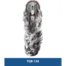 Attach TQB-136 Kurt Adam ve Kartal Desen Geçici Kol Dövmesi-Tatto