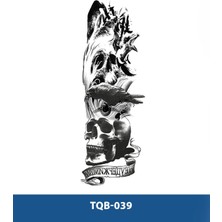 Attach TQB-039 Kurukafa Dalga Desen Geçici Kol Dövmesi-Tatto