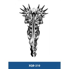 Attach XQB-210 Orta Boy Savaşcı Kılıç Desen Geçici Dövme-Tatto
