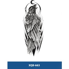 Attach XQB-663 Orta Boy Kuş Desen Geçici Dövme-Tatto