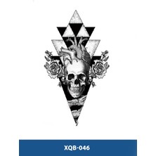 Attach XQB-046 Orta Boy Kurukafa Kalp Desen Geçici Dövme-Tatto