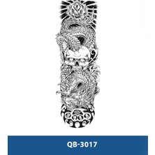Attach QB-3017 Kurukafa Ejderha Desen Geçici Kol Dövmesi