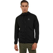 Lumberjack M-SD4017 Ace Ottoman Full Fermuarlı Siyah Erkek Sweatshirt 101175597