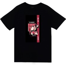 Blue Lock Chigiri Hyoma Anime Baskılı Unisex %100 Pamuk Siyah T-Shirt