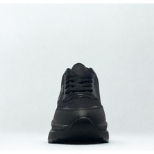 Flexter Kadın Simli Bağcıklı Kaliteli Spor Sneaker -Yüksek Hafif Rahat Taban Siyah, Beyaz