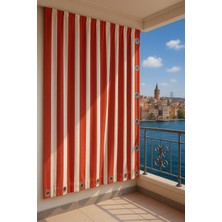 Gencer Home Balkon Perdesi Kuş Gözü Ölçü Seçenekli Kırmızı