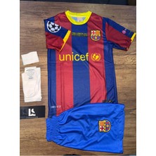 Barcelona 2011 Sezon Şampiyonlar Ligi Neymar Jr Retro Bordo  Çocuk Forması 4lü Set Çorap+Biliklik Hediye