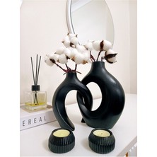 Elite 2'li Sarmaşık Sevgili Vazo, Mumluklu Vazo Set, Modern Tasarım Dekoratif Obje 1 Adet