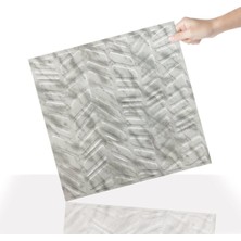 Kendinden Yapışkanlı 3D Kabartmalı Mermer Kılçık Desen Pvc Duvar Panel 41X41 Cm/ 6 Adet /1 M²