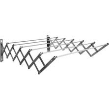 UltraNova Katlanabilir Akordion Çamaşırlık 70cm 9 Göz Gri Metal Kurutma Askısı