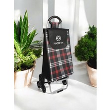 UltraNova Sessiz silikon üç tekerlekli pazar arabası, su geçirmez çanta, paslanmaz gövde, 45x62cm