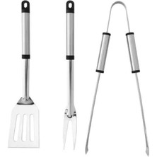 UltraNova Paslanmaz Çelik Mangal ve Barbekü Seti, Bej, 34x48 cm, 3 Parça