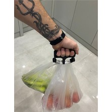 UltraNova Siyah pazar poşeti tutucu, 10x11 cm, dayanıklı ve pratik kullanım sağlar.