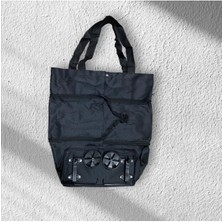 UltraNova Katlanabilir Pazar ve Piknik Çantası, Siyah, 58x39 cm, Çok Fonksiyonlu.