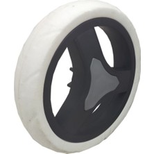 UltraNova Bebek Arabası Plastik Tekerlekleri, Beyaz, 2 Adet, Pazar ve Seyahat İçin Uygun