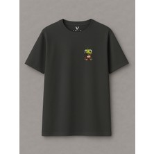 Vagonet Unisex Frog Baskılı Oversize T-Shirt