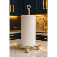 Elite Kristal Taşlı Cam Kağıt Havluluk Kare Tabanlı 1 Adet