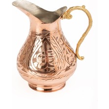 Dmt Copper Home Elite Dmt Gaziantep Bakır El Işlemeli Sürahi Kalaylı Yük:18 cm Kalınlık:0,2mm 1 Litre Kapasiteli 1 Adet
