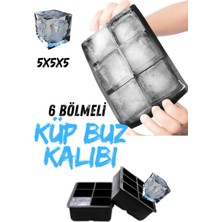 Elite Pratik 6'lı Sililkon Kare Buz Kalıbı 1 Adet