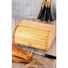 Elite Bambu Ekmek Dolabı Ekmek Kutusu Açılır Kapanır Bambu Ekmeklik Ekmek Saklama Kutusu 1 Adet