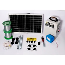 Elektrikli Çit (18A Lifepo Set-5 Set -6) Domuz Ayı Kovucu 50 Watt Panel 1000MT Galv. 200 Ad.seçeceğiniz Izolatör