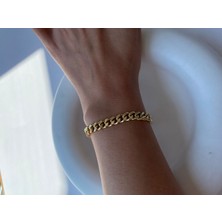 Xuping Zincir Çizgili Model  Gold Bileklik