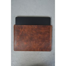 Oh Deer Leather – Hakiki Deri MacBook - 13 inç - Laptop Kılıfı (33,5 x 23,5 Cm) - Frisco Deri - Kahverengi