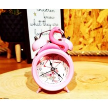 Flamingo Tasarımlı Alarmlı Işıklı Masa Saati