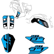 Yamaha Mt-07 2018-2019 Mavi Sticker Set