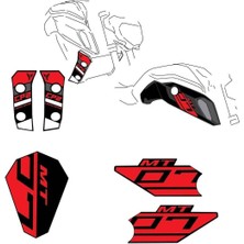 Yamaha Mt-07 2018-2019 Kırmızı Sticker Set