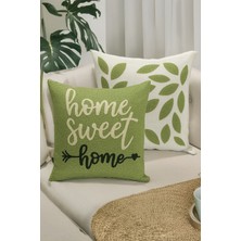 Çift Tarafı Dijital Baskılı  4'lü Kırlent Kılıfı Seti (Panç /punch Nakış Desen Görünümlü)