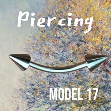 Vira Paslanmaz Çelik Kadın Erkek Burun Dudak Halkası ,kaş Tırnak Çivisi ,küpe Dil Vücut Piercing Model 17