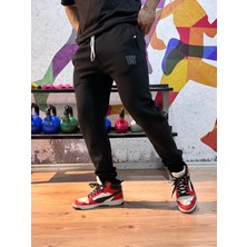 Erkek Siyah Slim Fit Jogger Eşofman Altı