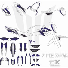 mt 07 Mavi Sticker Set