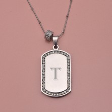 İdol Avm Design Moda Zirkon Taşlı Harfli Çelik Kadın Takı Hediyelik Aksesuar