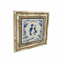 Hollanda Görseli Baskılı Doğaltaş Tablo 25CMX25CM KRG-026