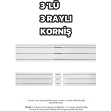 3 Raylı Korniş Perde Rayı 6 Metre Kaliteli Sağlam Ambalaj