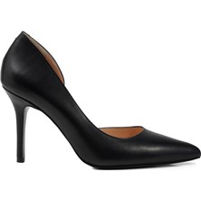 Zeytuk Bej Hakiki Deri Ince Topuklu Kadın Ayakkabı