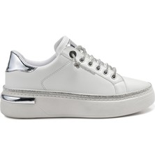 Zeytuk Beyaz Hakiki Deri Kadın Ayakkabı