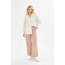Elastik Bel Bol Paça Soft Pantolon - Mocha